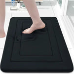 tapis bain polyester antidérapant moderne gris bleu marine géométrique 40x60 50x80