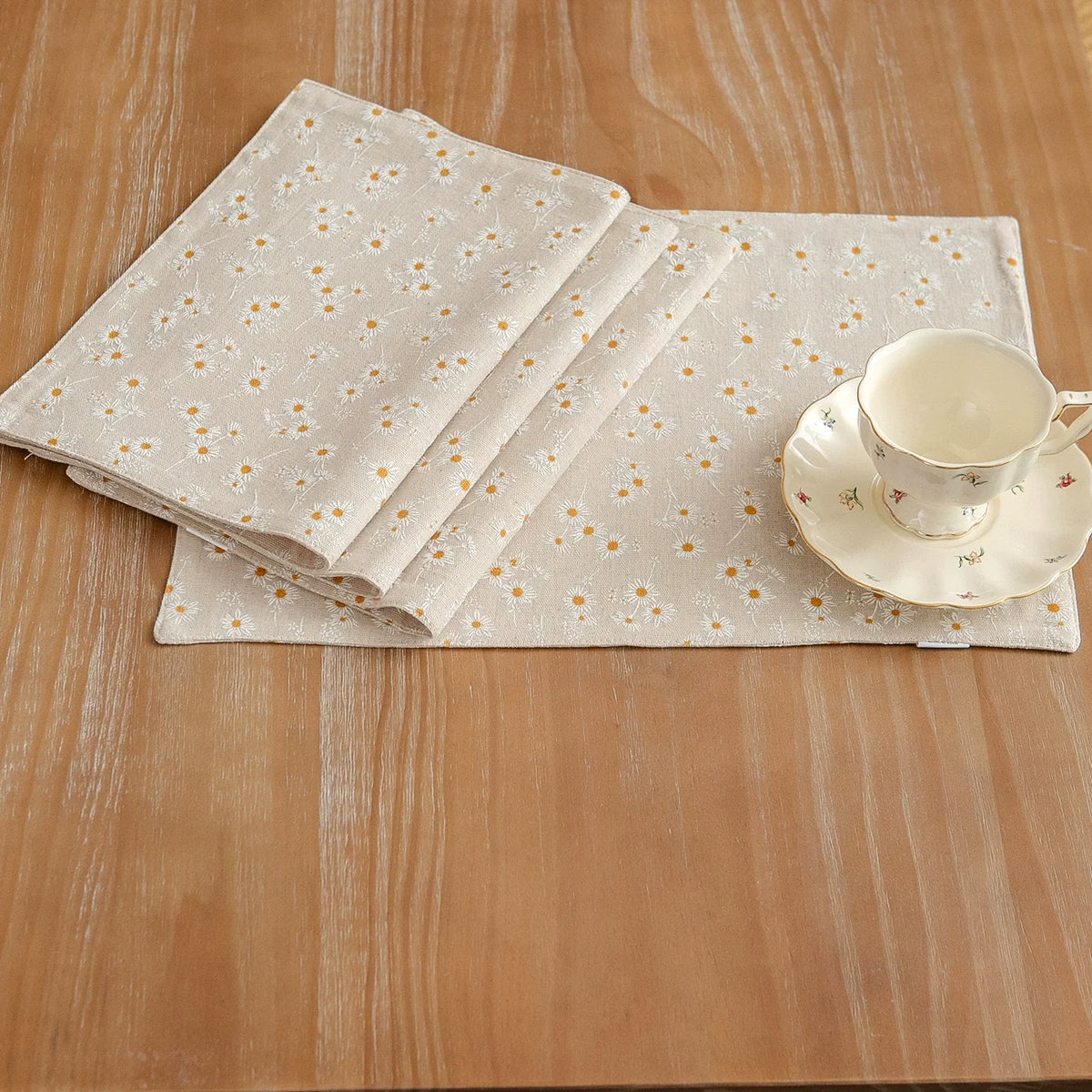 serviettes table imprimées branches oiseaux beige vert classiques respectueuses environnement pasteuriales 13x19 pouces