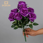 bouquet roses artificielles violettes decoration maison anniversaire mariage fete pendaison cremaillere intérieur