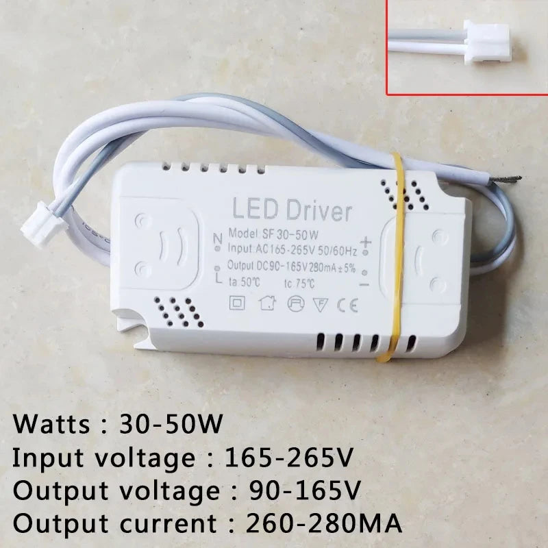 driver led blanc moderne 165 265v ac 80w transformateur éclairage fonctionnel