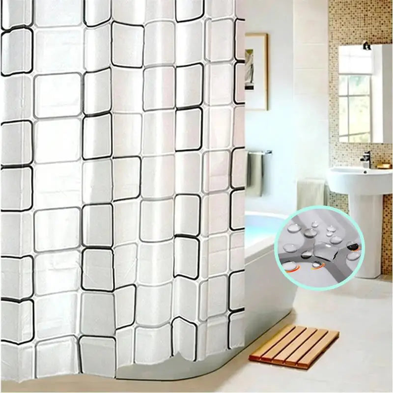 rideau douche moderne géométrique étoiles mer coquillages motifs colorés opaques légèrement transparents