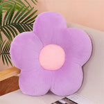 coussin fleur peluche lavable rose gris vert jaune violet moderne chambre lit