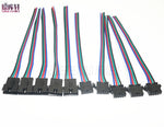 câbles électriques connecteurs led broches noir rouge vert bleu blanc