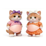 autocollants 3D animaux cartoon orange noir beige gris stickers téléphone réfrigérateur porte