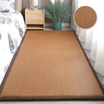 tapis sol rectangulaire tissé beige marron moderne rustique chambre salon maison