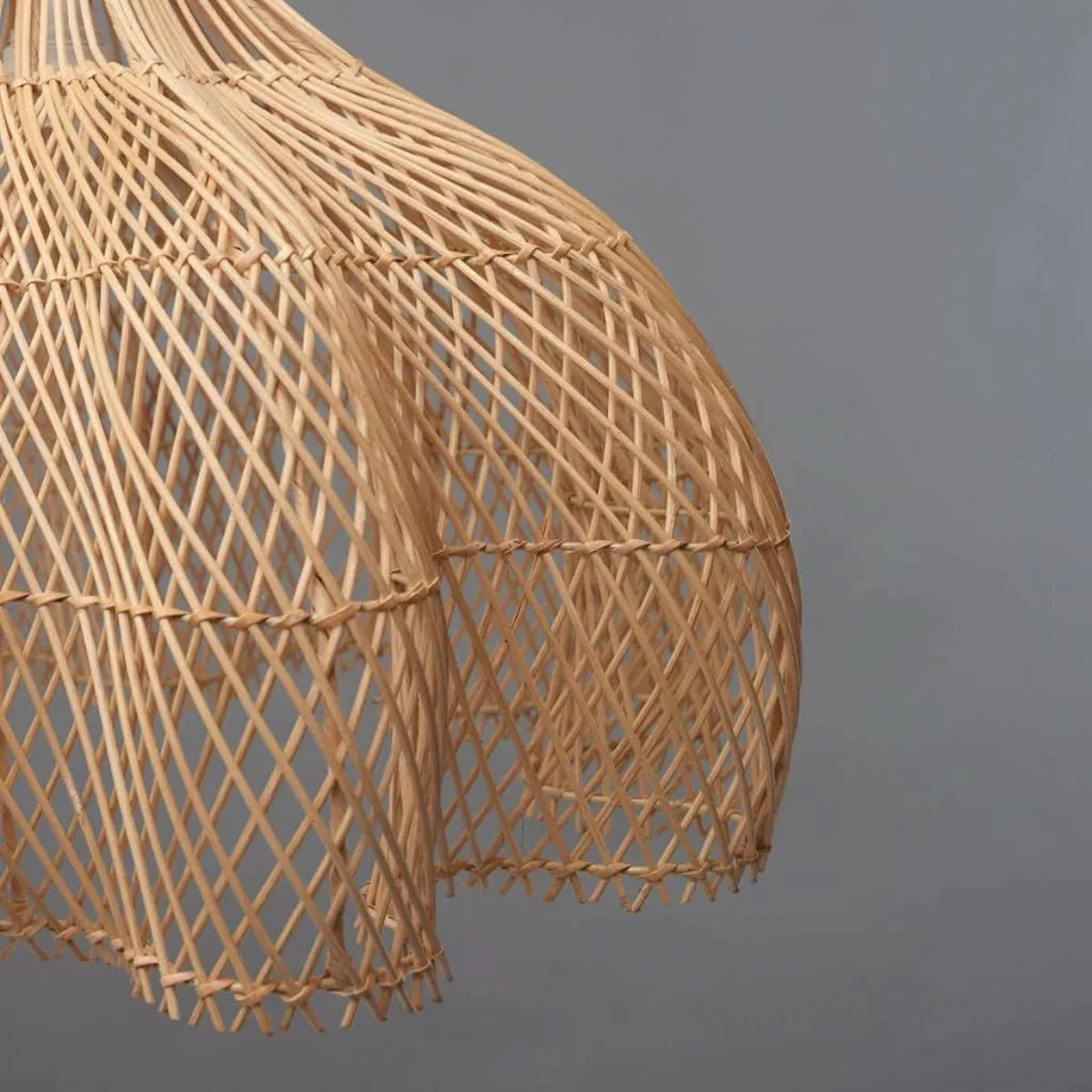 lampe suspendue tressée moderne rustique 60cm 80cm eyelets natural bois