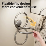 porte serviettes mural gris lisse adhésif moderne salle bain organisateur fixe serviettes