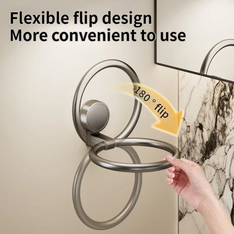 porte serviettes mural gris lisse adhésif moderne salle bain organisateur fixe serviettes