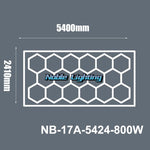 plafonnier led hexagonal moderne structure géométrique blanc lumineux 2000 lumens