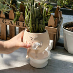 pot fleurs forme toilette cactus humour décoratif maison cadeau anniversaire noël