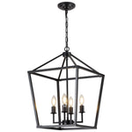 lampe suspendue industrielle moderne lumières cage fer noir geometrique echangable