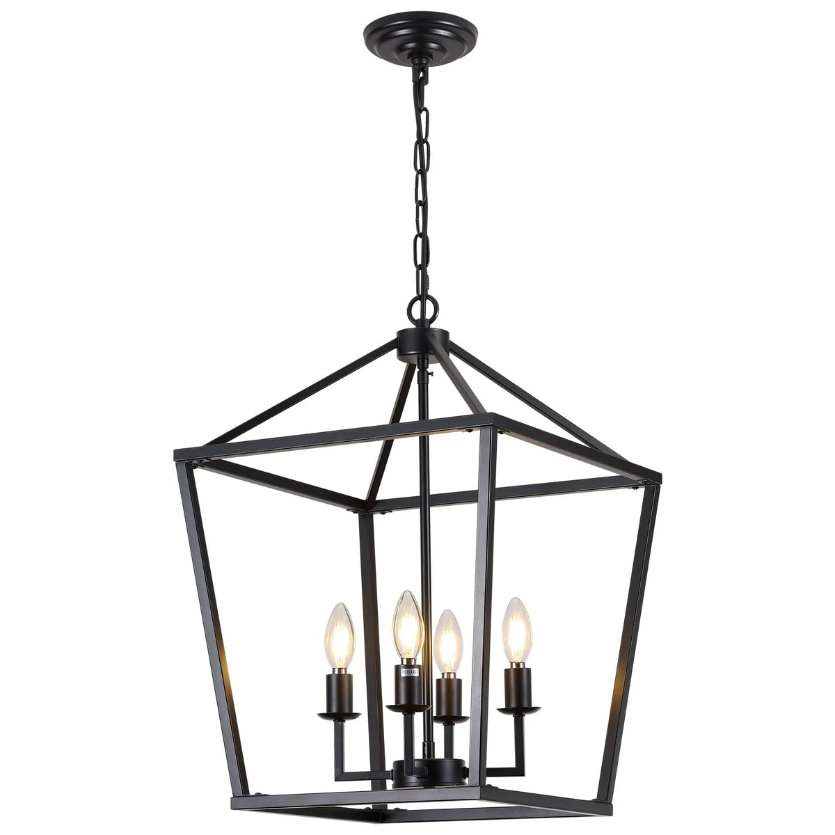 lampe suspendue industrielle moderne lumières cage fer noir geometrique echangable