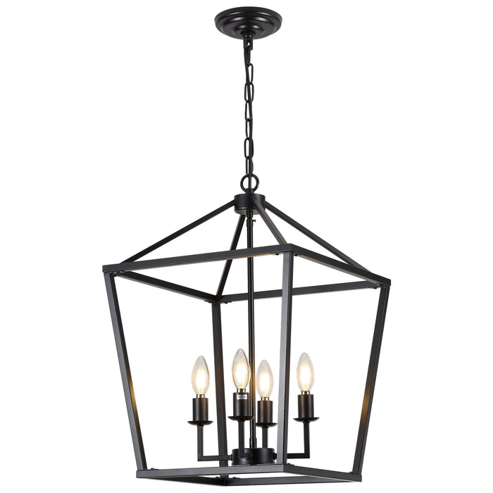 lampe suspendue industrielle moderne lumières cage fer noir geometrique echangable