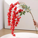 guirlande fleurs artificielles rose clair blanc petites fleurs feuilles vertes décorative romantique intérieur mariage