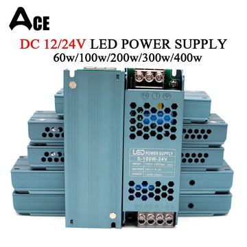 alimentation led 12v 24v 60w 100w 200w 300w 400w transformateur perfo bleu moderne
