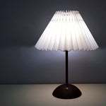lampe semi circulaire plissée moderne blanc noir ambiance douce(toucher interrupteur)