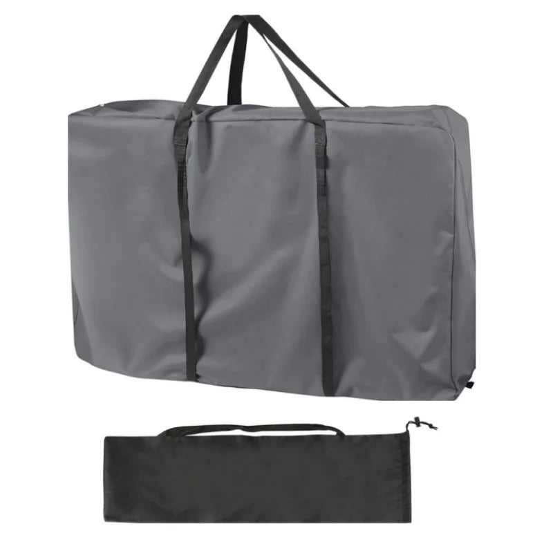 sac rangement polyester réutilisable tables pliantes noir gris utilitaire voyage