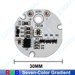 panneau led rgb 3w 38mm télécommande dégradé couleur diy lampe bois hêtre éclairage scène