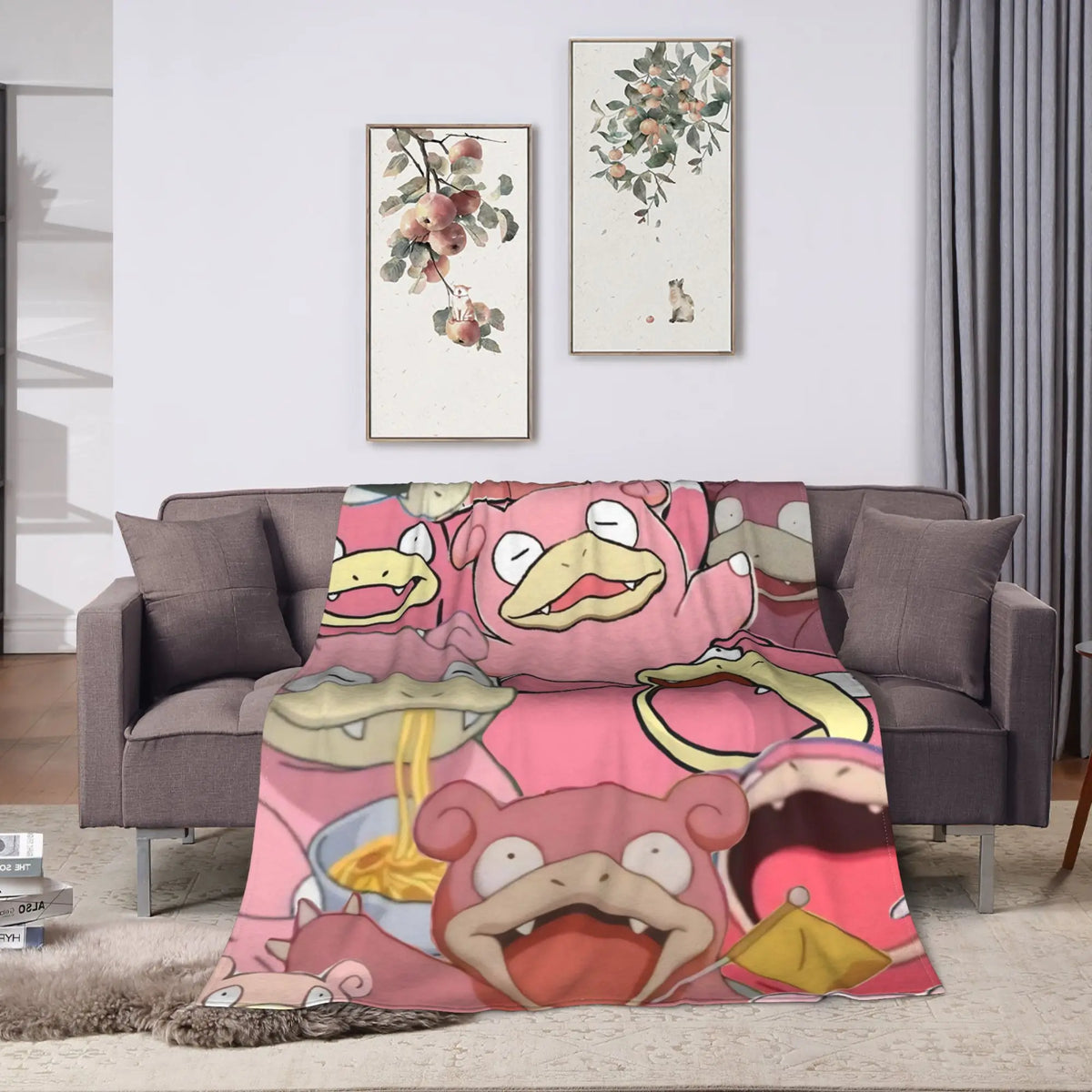 couverture polaire rose motif pokemon douce canapé lit voyage maison hiver décorative femme