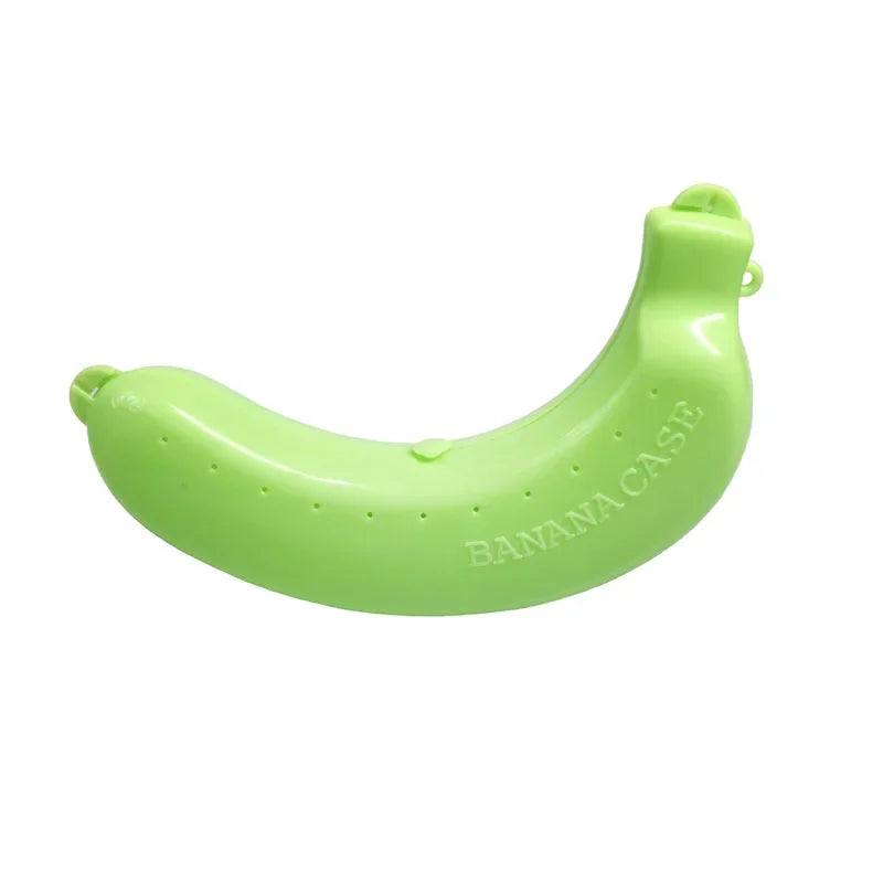 boîte rangement bananes moderne vert rose jaune clips fruits écologique portable