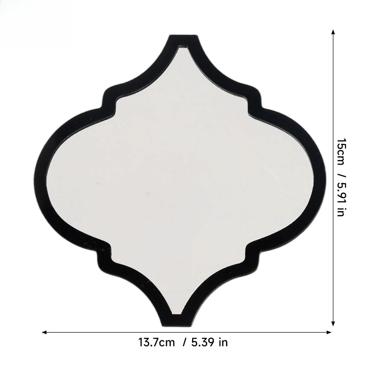 miroirs adhésifs géométriques modernes noirs dorés salle bain couloir décoration brillante ornementnels autoadhésifs