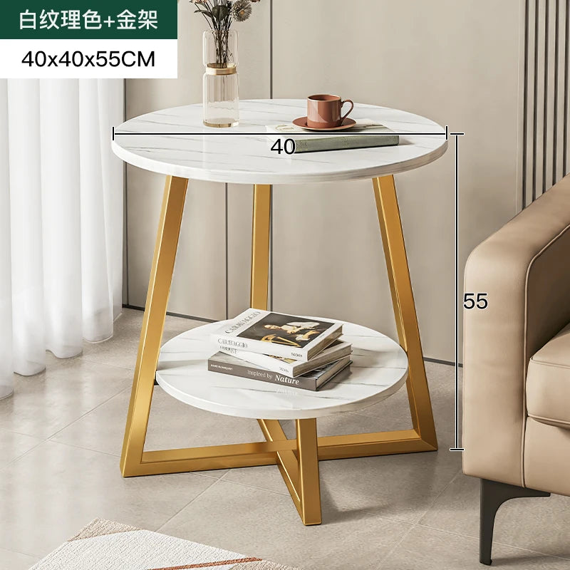 table d'appoint moderne bois naturel blanc poches plateau serviettes tasse