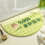 tapis bain floral pastoral absorbant doux antidérapant jaune rouge vert bleu orange blanc enfants