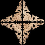 ornements décoratifs bois feuilles stylisées motifs floraux complexes baroque fixation
