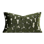 housse coussin jacquard géométrique or blanc moderne décoration canapé chaise maison carré polyester