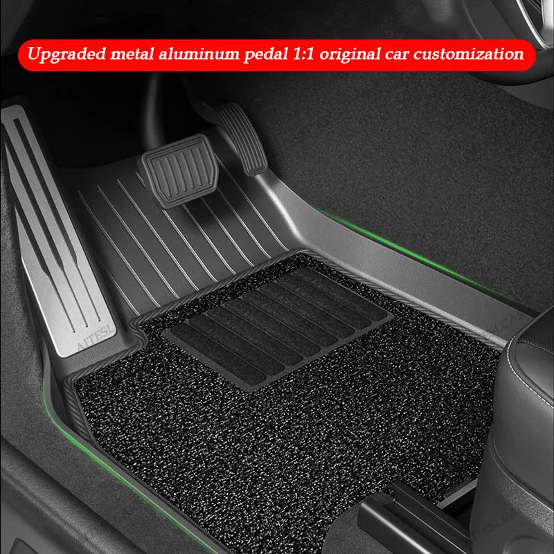 tapis sol voiture noir anti dérapant doux moderne