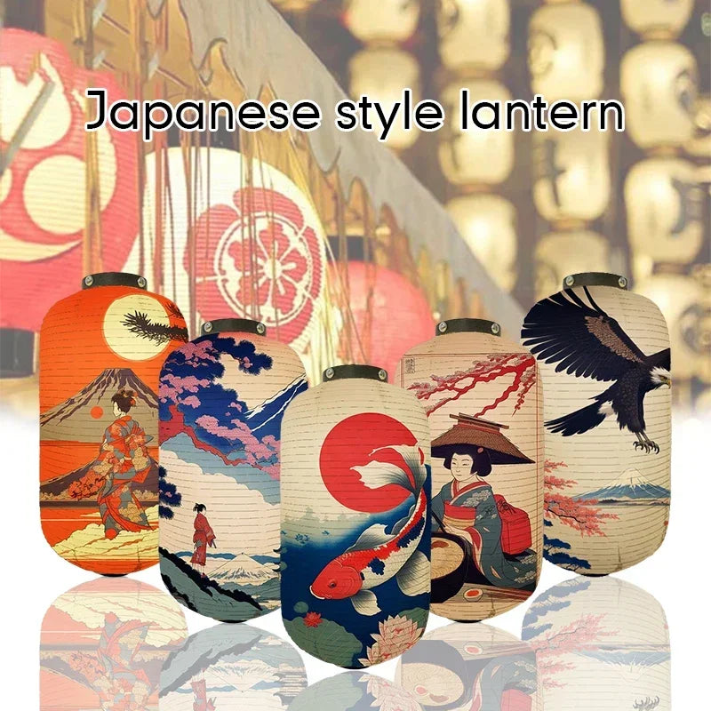 lanternes japonaises ukiyo mariage anniversaire noël thème traditionnel opaques motifs fleurs poissons