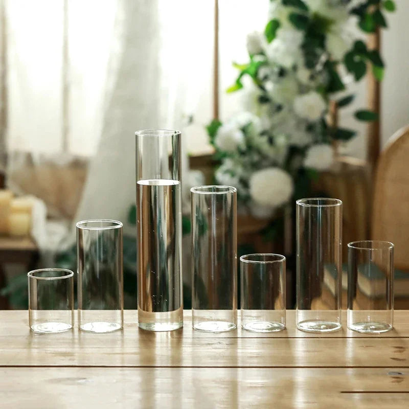 support bougie verre opalescent moderne bougeoir transparent grande bougie chauffe plat décoration mariage centre