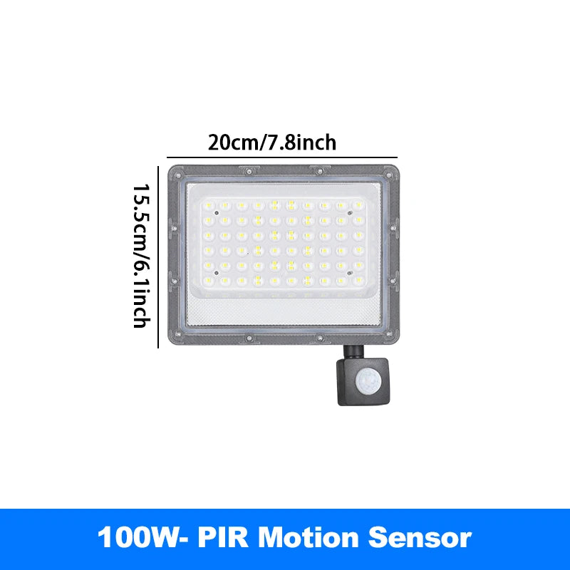 projecteur led extérieur ip66 moderne 220v pirmotion sensor gris métallique