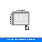 projecteur led extérieur ip66 moderne 220v pirmotion sensor gris métallique