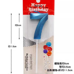 bougies chiffres bleu moderne mariage anniversaire décoration fête enfants baptême noël