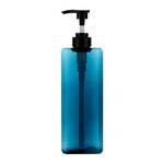 flacons savon liquide pompe contemporains blanc orange bleu gris opaques salle bain