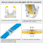 connecteur led transparent sans soudure clips moderne 5mm 8mm 10mm bande led 10pcs câbles