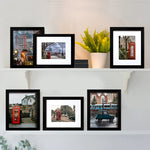 cadres photo moderne noir plexiglas transparent murs mariage portraits paysages urbains 14 pièces 4x6