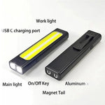 torche led rechargeable lumineuse camping extérieur clips usb magnectique haute luminosité