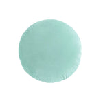 taies d'oreillers rondes velours couleurs unies moderne décoratives intérieur blanc bleu marine jaune rose