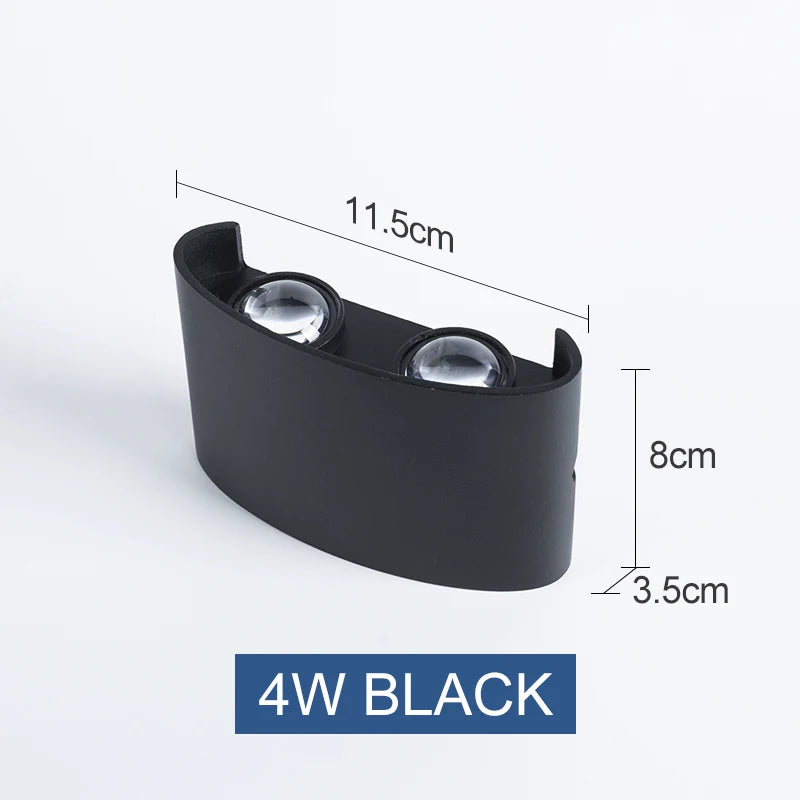 lampe murale led moderne noire éclairage quotidien toucher marche arrêt cuisine chambre salon étude