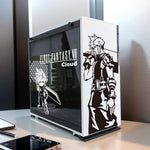 autocollants graphiques final fantasy vii cloud sephiroth tifa vincent boitier pc noir blanc