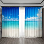 rideaux vert bleu blanc cascade forêt plage semi transparent européen natureôtel