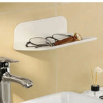 support rangement adhésif étagère pliante murale blanche moderne salle bain.storage lunettes montre téléphone cosmétiques