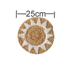 décorations murales bohèmes tressées soleil rond opacité totale rustique 35cm 30cm 25cm