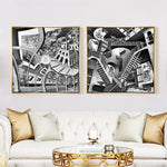Tableau déco abstrait moderne sans cadre