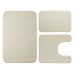 tapis bain mousse mémoire forme moderne rayures horizontales absorbant antidérapant lavable machine extra doux