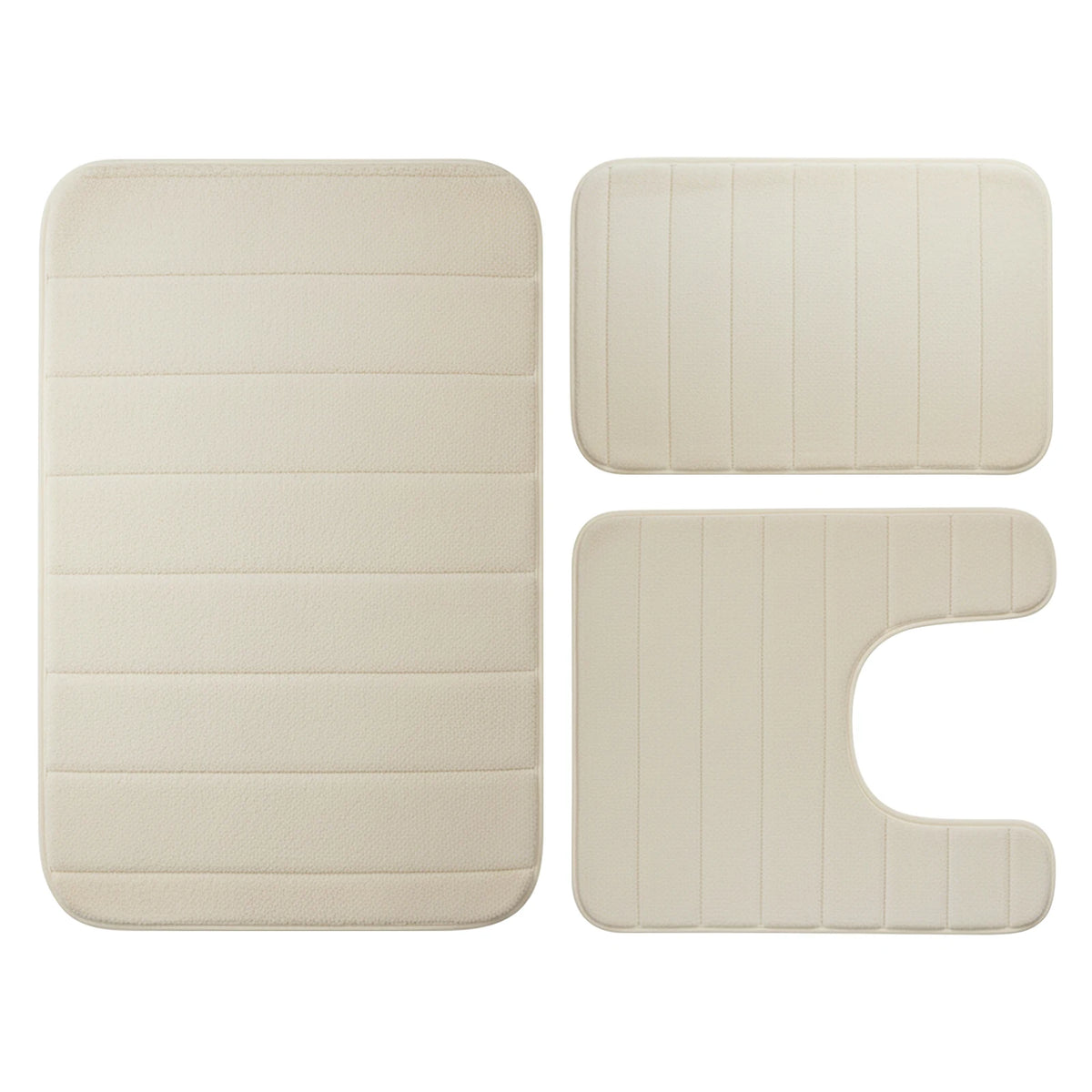 tapis bain mousse mémoire forme moderne rayures horizontales absorbant antidérapant lavable machine extra doux