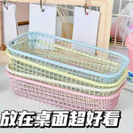 panier rangement métal rose jaune bleu clips maille moderne minimaliste