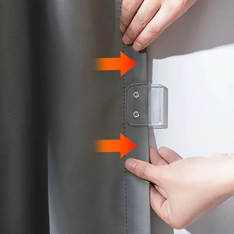 attaches rideau polonais transparentes texturées moderne minimaliste trous adhésif